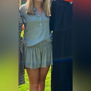 Koch light gray top and skirt set size small